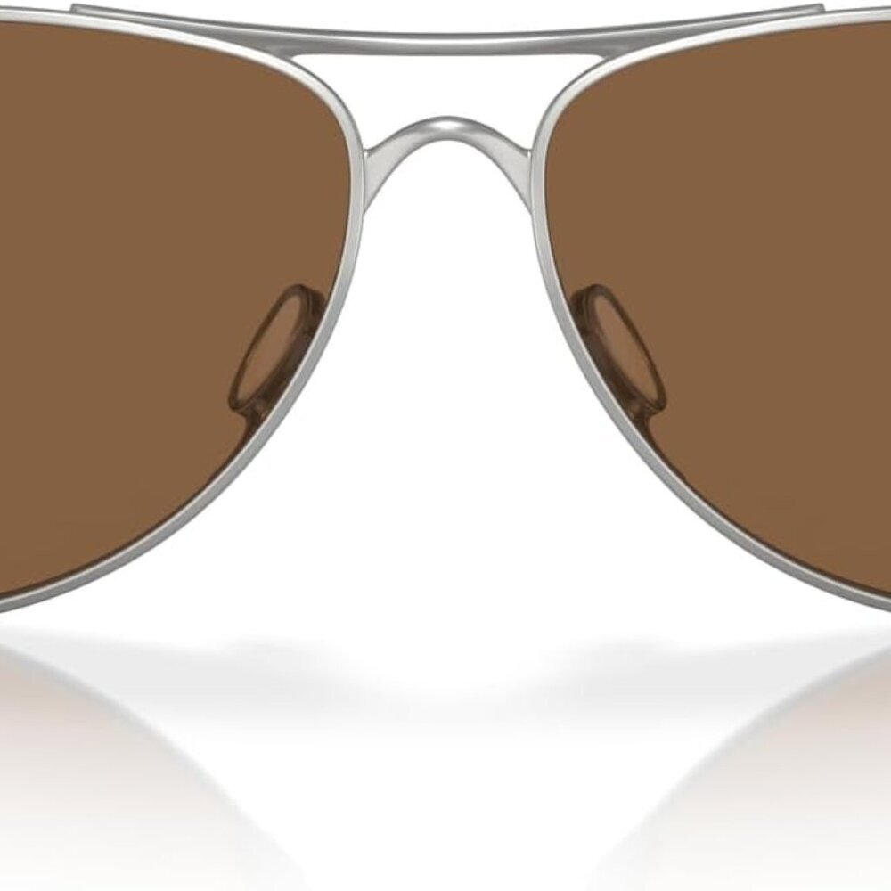 Women's Aviator Sunglasses Satin Chrome Prizm Bronze Uv Protection Lightweight